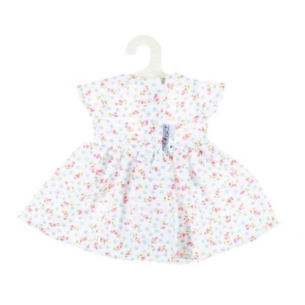 Rochie pentru păpușa Miniland 38cm cu imprimeu floral deschis