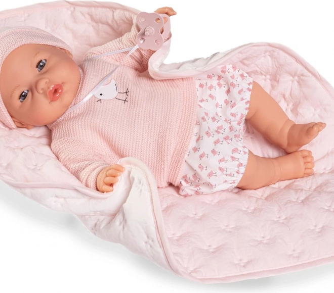 Păpușă care clipește bebeluș Antonio Juan cu sunete - 37 cm