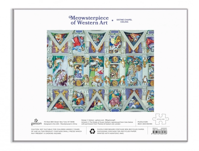 Puzzle Meowsterpiece Capela Sixtină 2000 piese