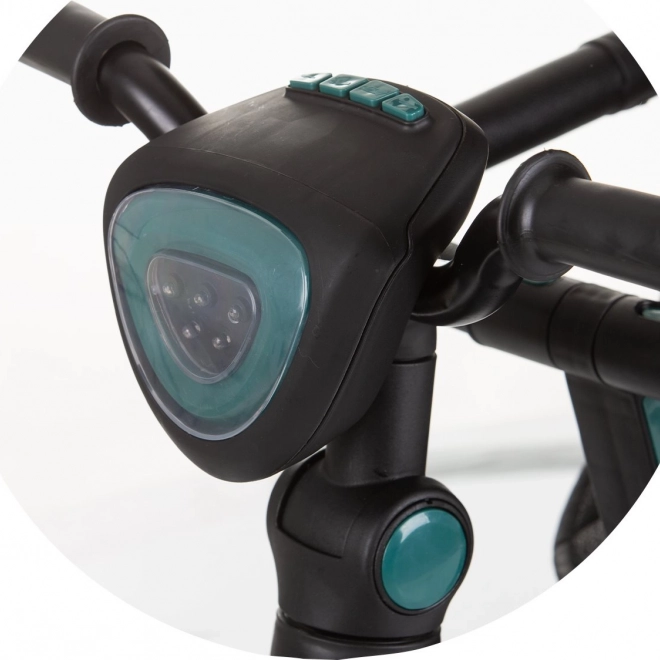 Chipolino tricicletă cu copertină și cutie muzicală Derby 2în1 Obsidian