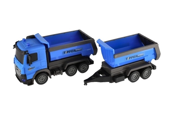 Camion cu remorcă din plastic 50 cm cu inerție