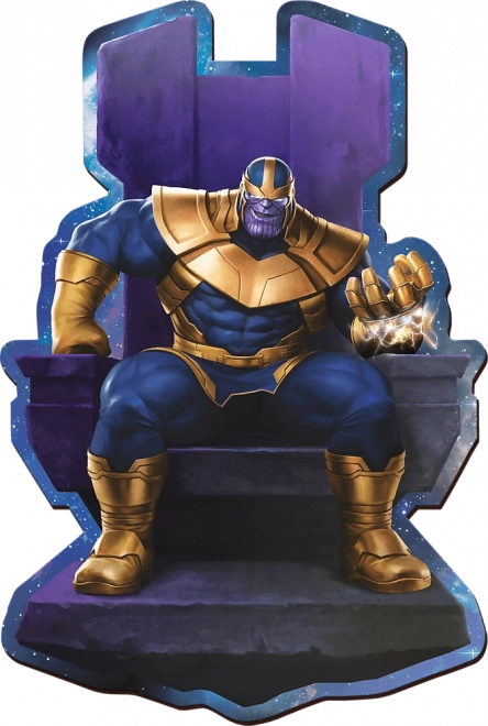 puzzle din lemn cu Thanos pe Tron