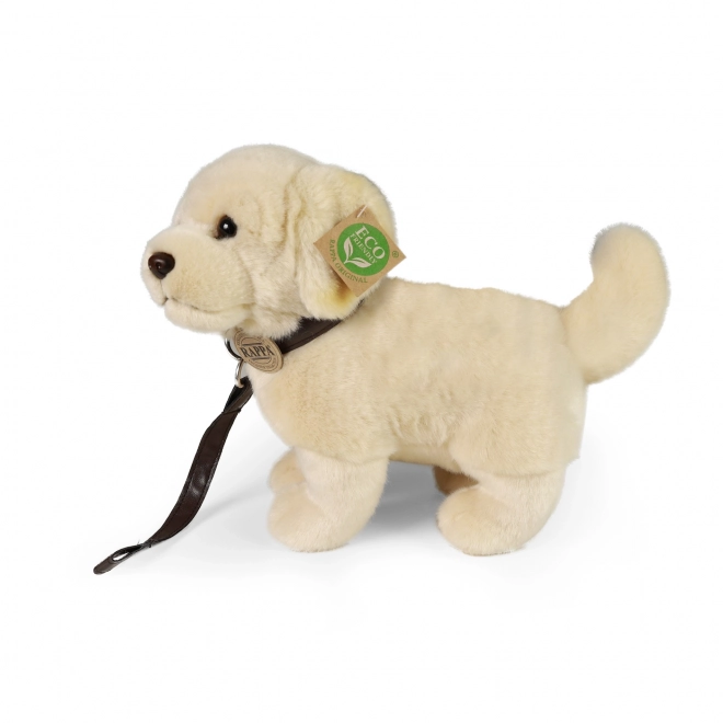 Cățeluș de pluș Golden Retriever cu lesă 25 cm eco-friendly