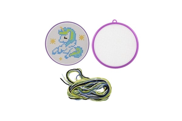 Set broderie cruce unicorn cu rame broderie