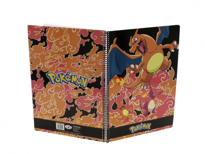 Bloc A4 cu legătură inelară și tematică Pokémon - Charmander