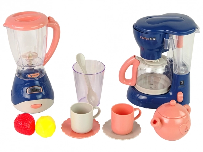 Set accesorii bucătărie pentru copii blender și espressor