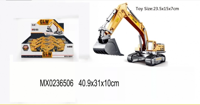 Model de excavator metalic 1:55