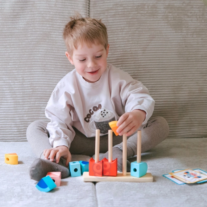 Puzzle din lemn Krab Tooky Toy Pastelat