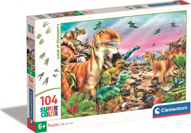 Puzzle Clementoni Lumea Dinozaurilor 104 piese