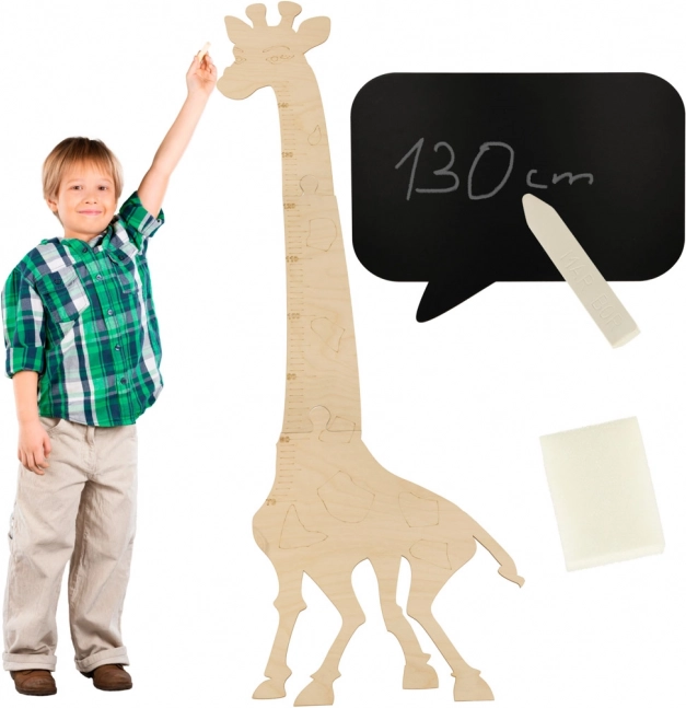 Metru de înălțime din lemn în formă de girafă, până la 125 cm