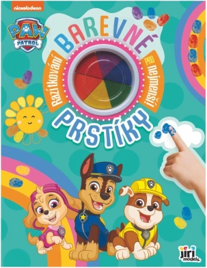Caiet colorat cu degete PATRULA CĂȚELUȘILOR cu vopsele pentru degete 23 × 30 cm