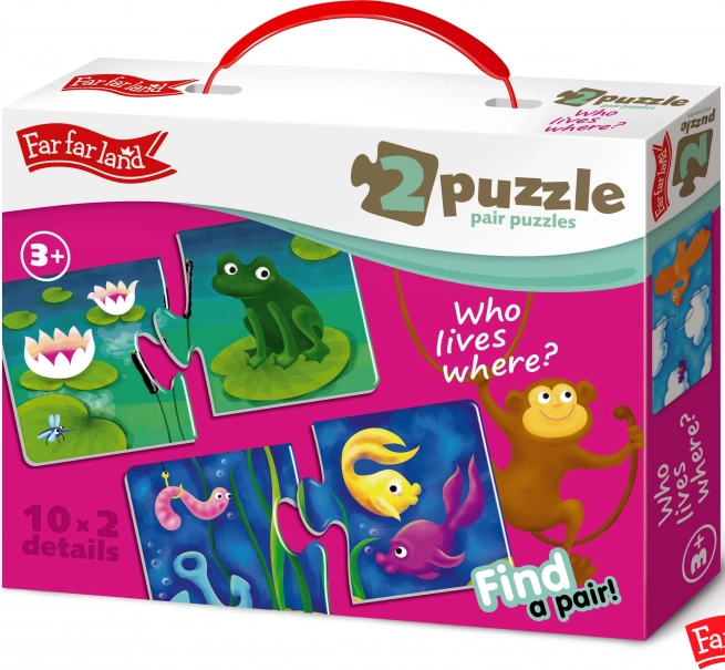 Puzzle Far Far Land căsuțele de potrivire ale animalelor