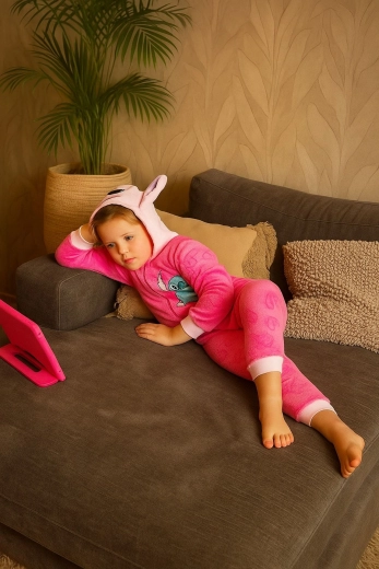 Glugă cu motiv 3D STITCH