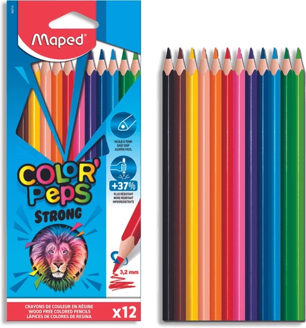 Creioane colorate Maped Color'Peps Strong 12 buc