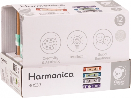Harmonică de lemn Classic World pentru copii