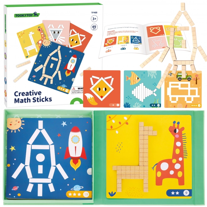 Joc de puzzle logic cu blocuri magnetice Tooky Toy