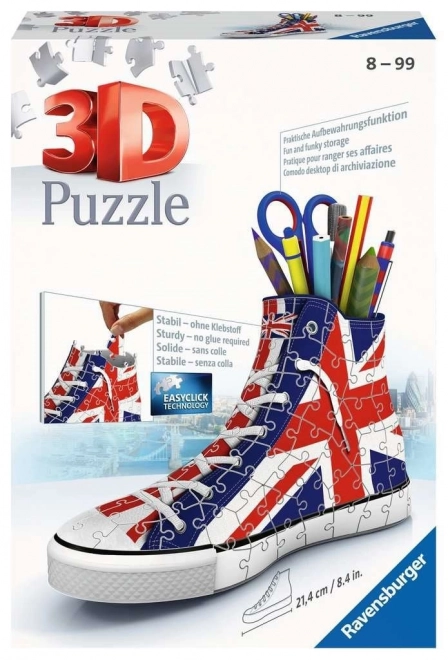 Puzzle 3D Ravensburger sneaker cu steagul Anglie