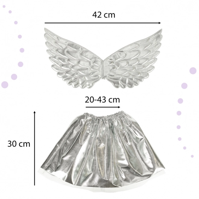 Costum unicorn argintiu pentru carnaval