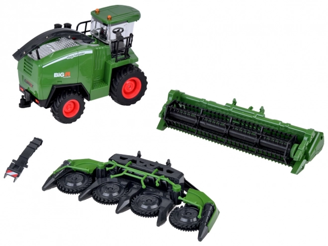 Tractor combină verde multifuncțională cu lumini și sunete