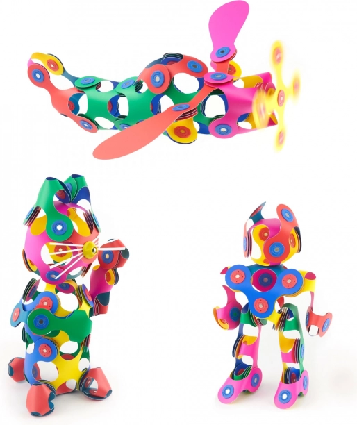 Clixo Set de Construcție Magnetic Super Rainbow 60 Piese