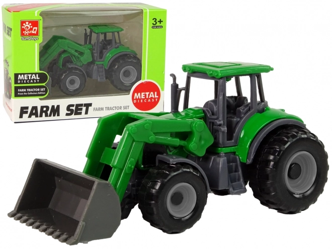 Tractor mic verde cu lamă frontală