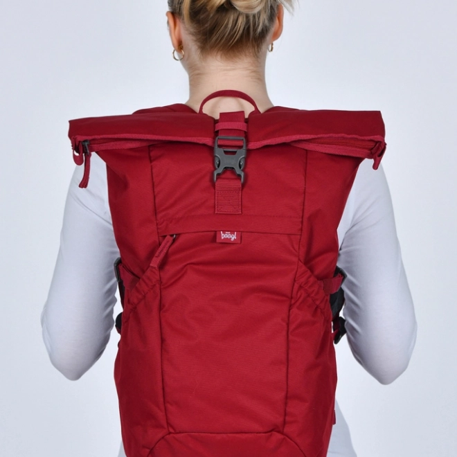 Baagl rucsac Roll burgundy GRS