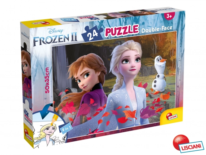 Puzzle dublu față Frozen 24 piese