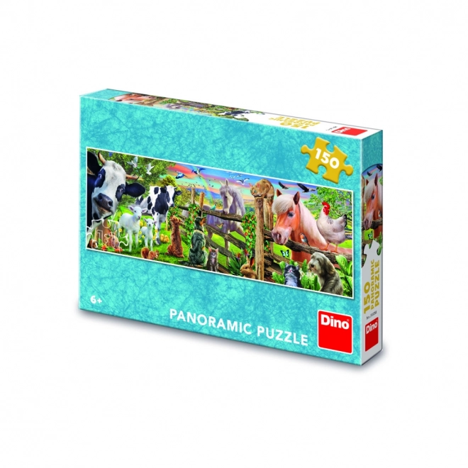 Puzzle panoramic Dino Ferma 150 piese