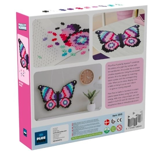 Puzzle după numere Plus Plus - Fluture 800 piese