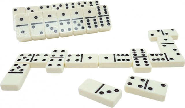 Joc clasic Domino cu 28 de piese în carcasă de plastic