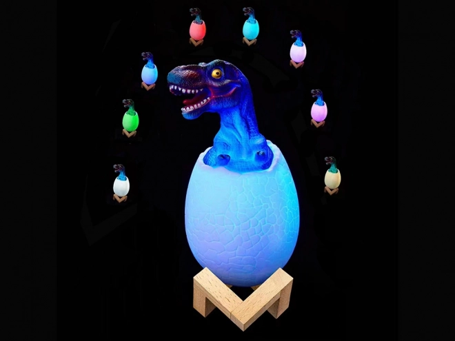 Lampă de noapte Dinozaur Tyranozaur LED RGB pentru copii