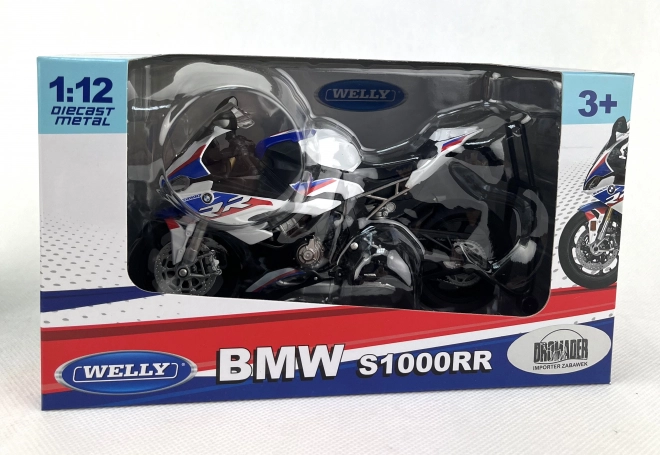 Motocicletă BMW S1000RR alb scara 1:12