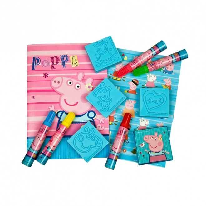 Set mare de ștampile Peppa Pig 12 piese