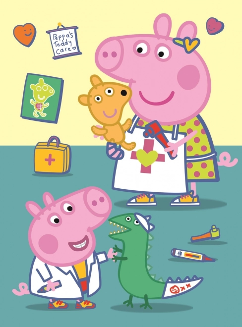 Puzzle Peppa Pig: Controlul medical