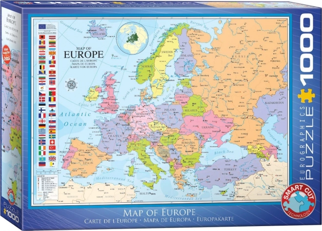 Puzzle Harta Europei 1000 de Piese