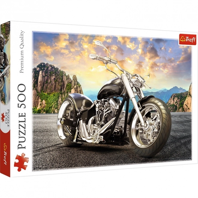 Puzzle motocicletă neagră 500 piese