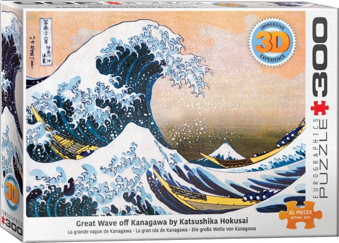 Puzzle 3D Valul Mare din Kanagawa XL