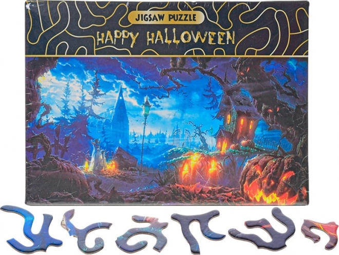 Puzzle Halloween fericit: Grădina dovlecilor 468 piese