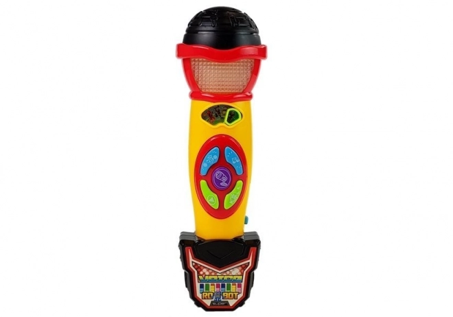 Microfon karaoke galben-negru pentru copii