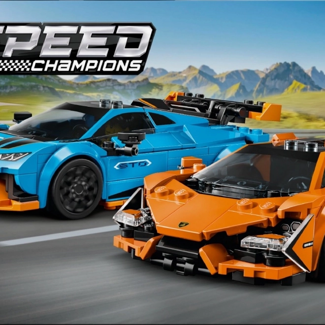 LEGO Speed Champions Lamborghini Revuelto și Huracán STO