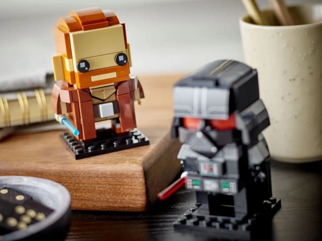 Figurine LEGO BrickHeadz Obi-Wan Kenobi și Darth Vader