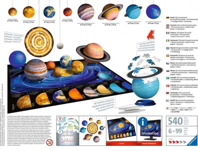 Sistem planetar 3D 522 piese