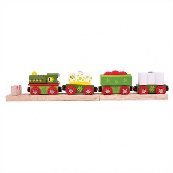 Trenuleț cu dinozauri Bigjigs Rail