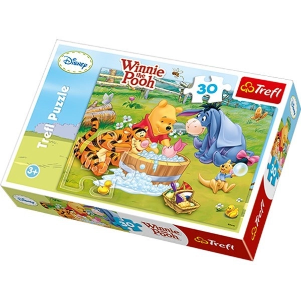 Puzzle 30 piese Winnie de Pluș baia lui Pișpirel