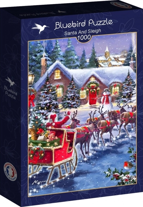 Puzzle Santa și sanie 1000 piese