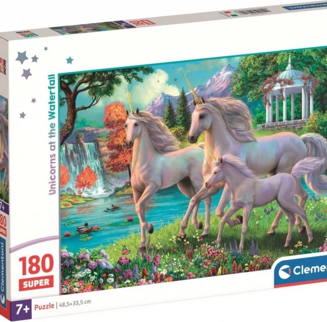 Puzzle Unicorni la cascada 180 de piese