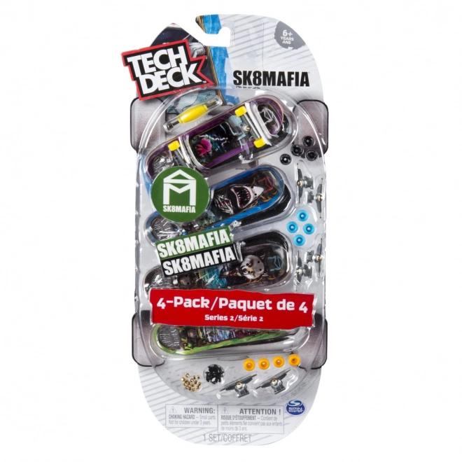 Set de mini skateboarduri Tech Deck 4 piese