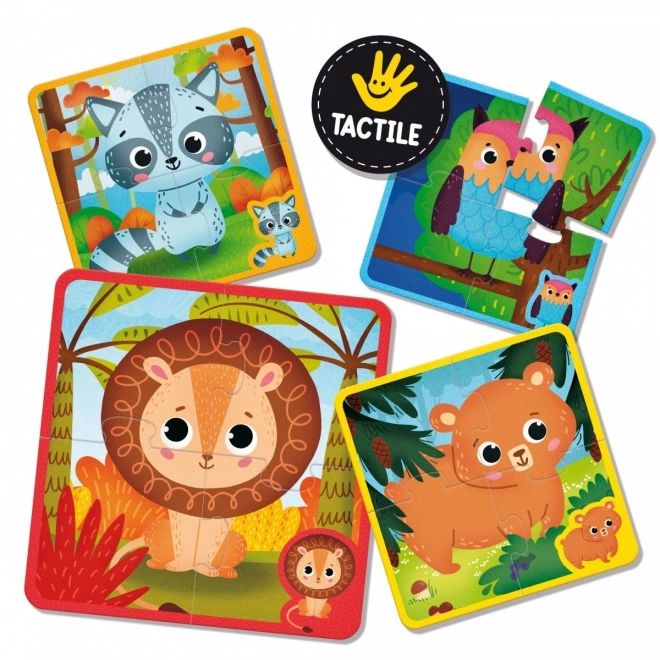 Puzzle Montessori Tactil pentru bebeluși