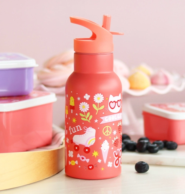A Little Lovely Company Sticlă de băut din oțel inoxidabil 500 ml – Divertisment