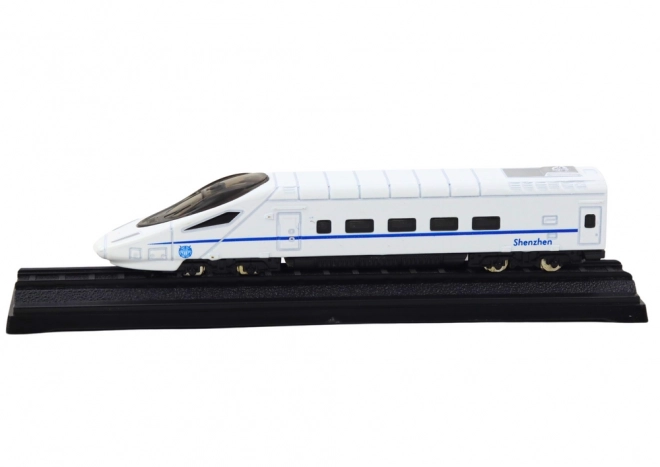 Model colecționar tren alb 1:48 metalic